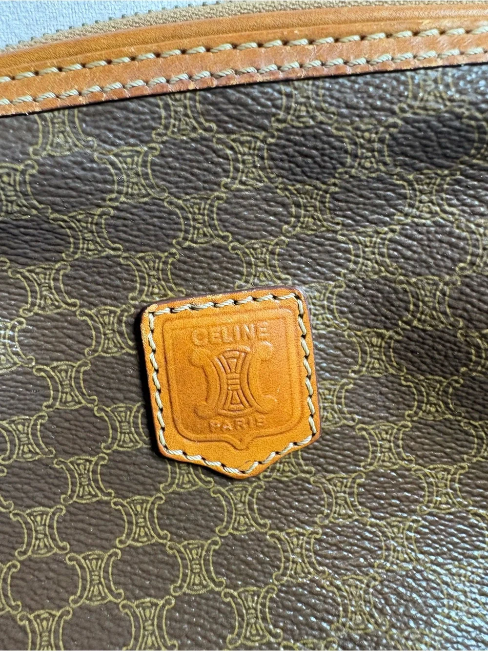 Celine Macadam coated canvas macadam triomphe Toiletry Pouch